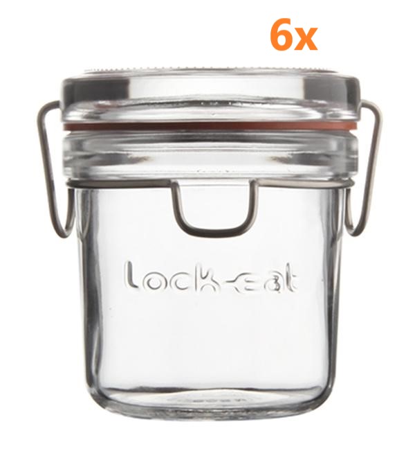 Lock-eat Einkochglas 200 ml Ø 80 mm (6 Stück) 