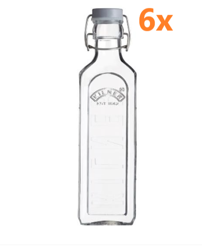 Kilner Flasche mit Bügelverschluss 600 ml (6 Stück) 