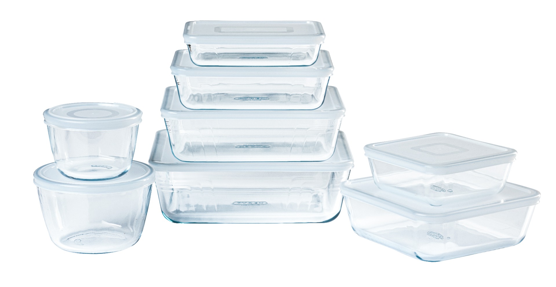 Pyrex cook & Freez Lot 8 Vorratsdosen 