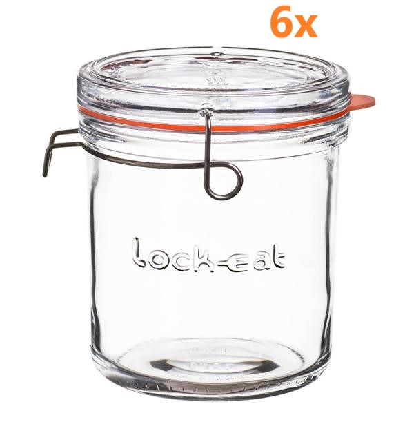 Lock-eat Einkochglas 750 ml Ø 115 mm (6 Stück) 