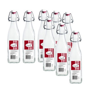 Einkochwelt - 12 Flaschen - 500 ml - quadratisch - mit bügelverschluss - pro palette - 45 kartons 