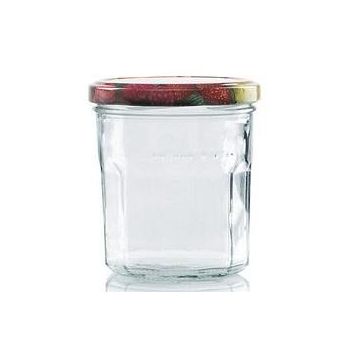 Marmeladenglas 324 ml mit Obstdekor deckel Ø 82 mm (6 Stück) 