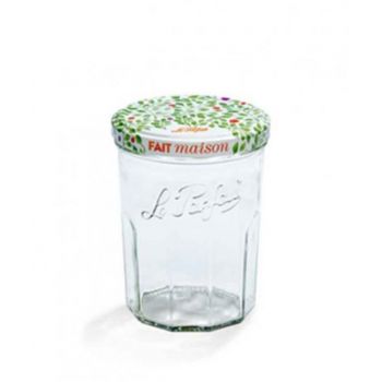 Le Parfait Marmeladenglas 324 ml mit Blätter deckel (6 Stück) 