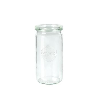 WECK Zylinderglas 340 ml - mit Glasdeckel  - Rundrand 60 