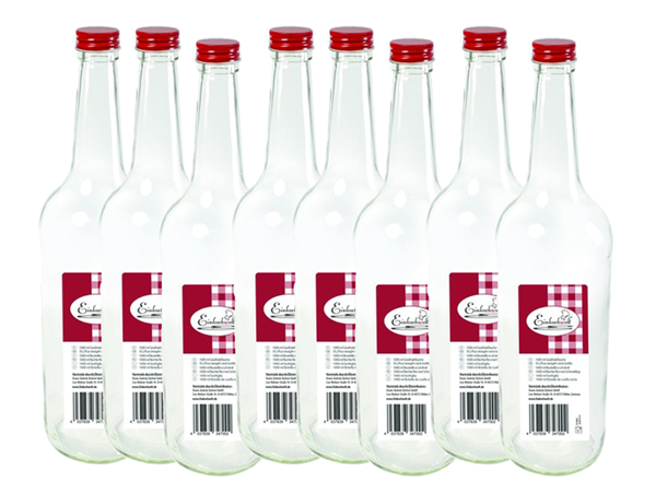 Einkochwelt Gradhalsflasche 1000 ml - set 12 - pro Palette - 20 Kartons 