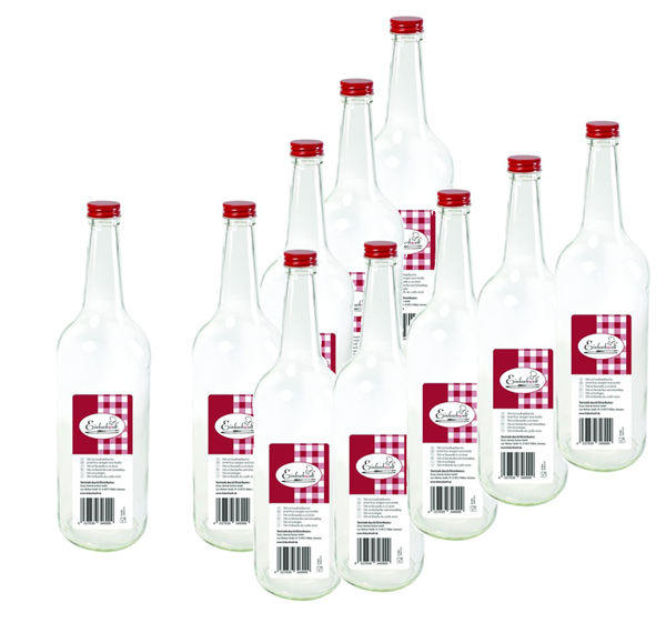 Einkochwelt Gradhalsflasche 700 ml - set 6 - pro palette - 75 kartons 