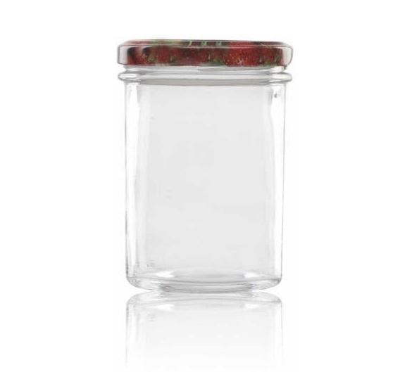 Marmeladenglas 230 ml mit Obstdekor deckel Ø 66 mm (6 Stück) 