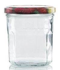 Marmeladenglas 324 ml mit Obstdekor deckel Ø 82 mm (6 Stück) 