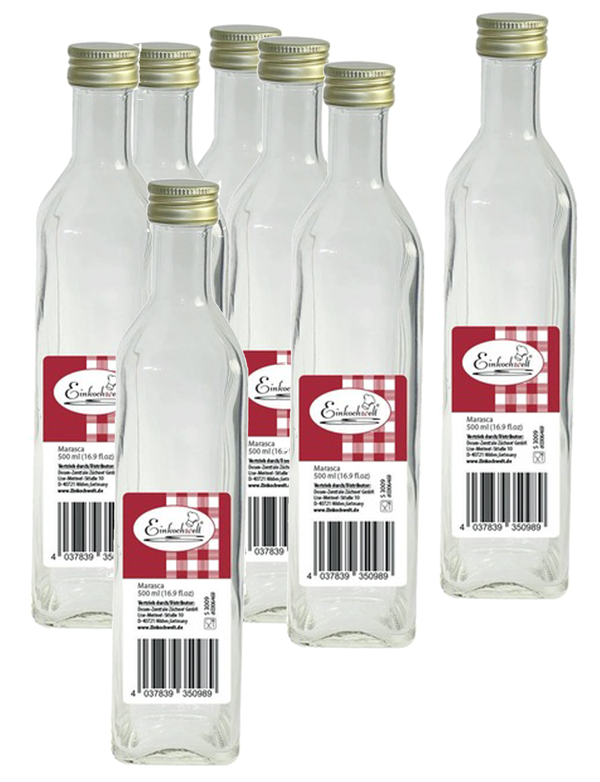 Einkochwelt Marasca flasche 500 ml - set 12 - pro palette - 60 kartons 