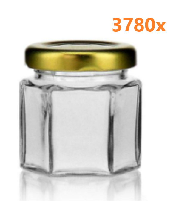 Marmeladenglas 47 ml mit Deckel gold Ø 40 mm (15 Stück x 252 sets) 