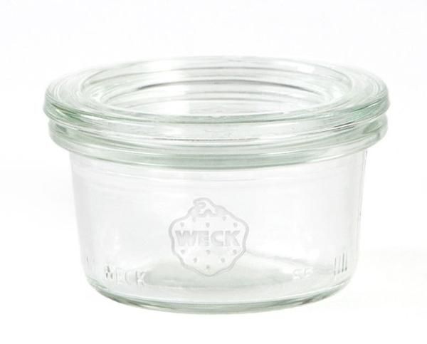 WECK Sturzglas 50 ml - mit Glasdeckel - Rundrand 60 