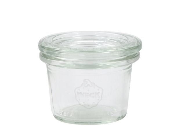 WECK Sturzglas 35 ml - mit Glasdeckel - Rundrand 40 